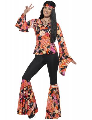 SMIFFYS D&eacute;guisement Hippie Noir Et Multicolore Femme Small