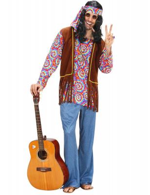 GENERIQUE D&eacute;guisement de Hippie Homme Psychedelic (Taille Europ&eacute;enne 52/54)