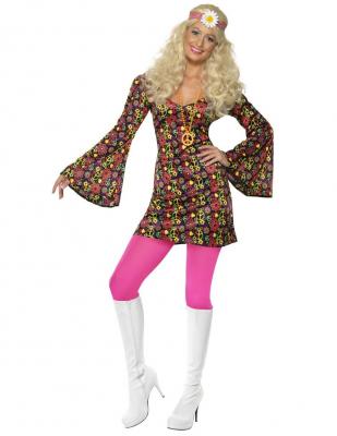 SMIFFY S Smiffys Costume CND des ann&eacute;es 60, robe avec manches en cloche M