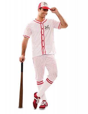 EUROCARNAVALES, SA D&eacute;guisement de Joueur de Baseball &agrave; Rayures pour homme