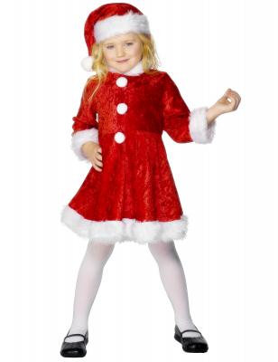 GENERIQUE Smiffys Costume de mini M&egrave;re No&euml;l, Rouge, avec robe et bonnet