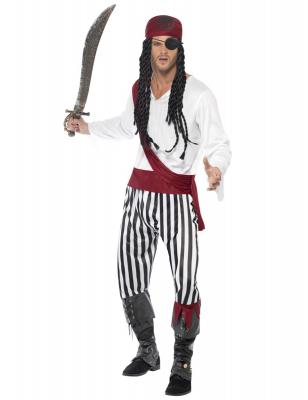SMIFFYS D&eacute;guisement pirate avec bandana rouge homme
