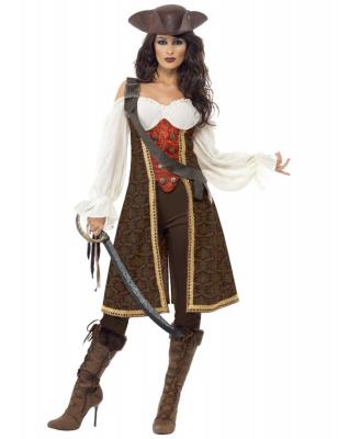 SMIFFYS Costume Femme Pirate De Haute Mer - Marron - S