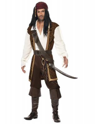 SMIFFYS Costume Homme Pirate De Haute Mer - Marron - L