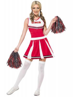 SMIFFYS  Costume pom pom girl avec robe et pompons - Rouge - XS (32-34)