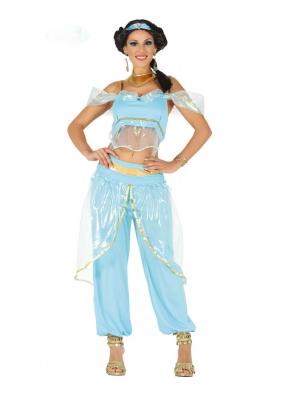  D&eacute;guisement Princesse du D&eacute;sert Adulte - Fiestas Guirca - Mod&egrave;le Princesse - Polyester - Bleu