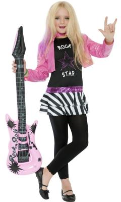 APTAFETES D&eacute;guisement Rockstar Glamour Fille 7/9 Ans Noir 36334/m Smiffys 7/9 ANS - 36334/M Smiffys