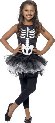SMIFFY S D&eacute;guisement squelette tutu noir fille Halloween