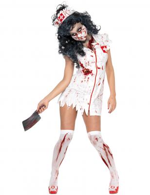 SMIFFYS  Costume infirmi&egrave;re zombie, avec robe, masqueet tiare