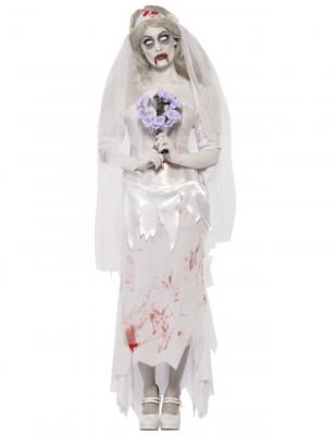 GENERIQUE D&eacute;guisement zombie mari&eacute;e femme Halloween Small