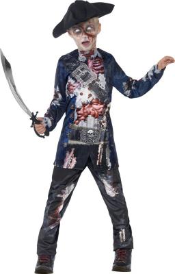 SMIFFYS Costume Enfant Pirate Zombie Luxe - Noir - M