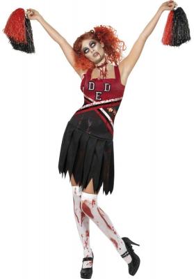 GENERIQUE High School Horror Cheerleader Costume, Female Uk Dress 12-14