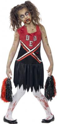 GENERIQUE D&eacute;guisement zombie pompom girl fille Halloween 10 &agrave; 12 ans