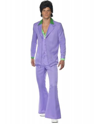 GENERIQUE Costume Trois Pi&egrave;ces Mauve 70's Pour Homme Sd L