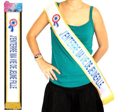 SURPRISEZ VOUS Echarpe Humoristique j'enterre Ma Vie De Jeune Fille Bleue - Bleu