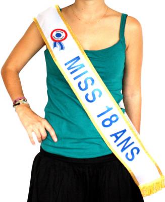 NO NAME Echarpe Humoristique miss 18 Ans Bleue - Or
