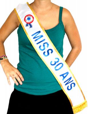 SURPRISEZ VOUS G&eacute;n&eacute;rique Echarpe Miss 30 Ans - Bleu - One-Size