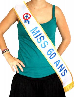 NO NAME Echarpe Humoristique miss 60 Ans Bleue - Bleu