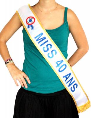 MISS Echarpe Humoristique  40 Ans Bleue - Bleu