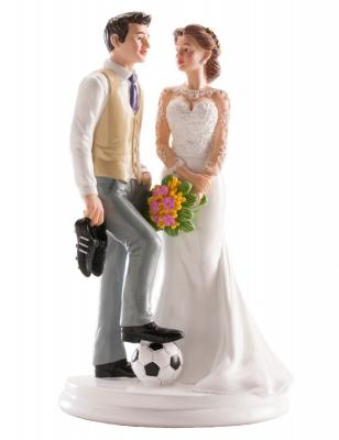 GENERIQUE Dekora - 305010 Figurine Sujet du Foot pour Le Gateau de Mariage 20cm