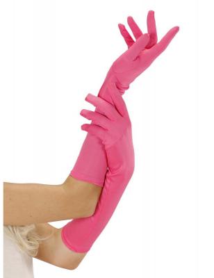 WIDMANN Gants Longs N&eacute;on Rose -  - Enfant - Blanc - Fille - Int&eacute;rieur 