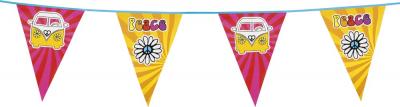 BOLAND BV Guirlande fanions Hippie Flower Power 6 m - 229455 (Taille Unique)