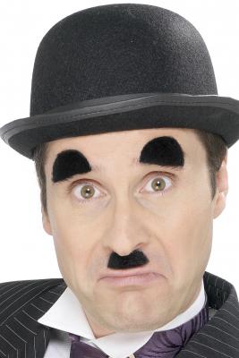 PL RH SMITH & SONS WIGMAKERS LTD TRADING AS SMIFFY S, Smiffys Moustache et sourcils de Chaplin, noirs, autoadh&eacute;sive