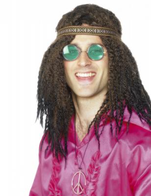 PL RH SMITH & SONS WIGMAKERS LTD TRADING AS SMIFFY S, Smiffys Kit homme hippie, avec bandeau, lunettes et collier
