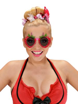 GENERIQUE Lunettes Fraise - WIDMANN - Accessoire - Rouge - Vert - Int&eacute;rieur - Plastique 