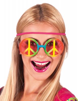 WIDMANN Lunettes hippie peace and love adulte Ann&eacute;es 60 / Hippie 