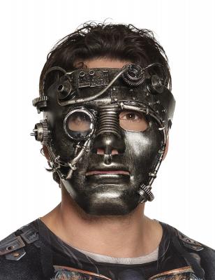 BOLAND BV Masque visage chrom&eacute; Steampunk adulte