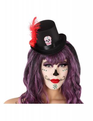  ATOSA - Chapeau Squelette Adulte Noir et Rouge
