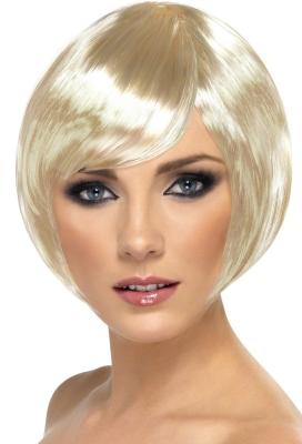 SMIFFYS  Perruque bimbo, blonde, cheveux courts avec frange