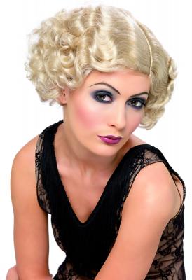SMIFFY?S Smiffys Perruque Flirty Flapper des ann&eacute;es 20, beige
