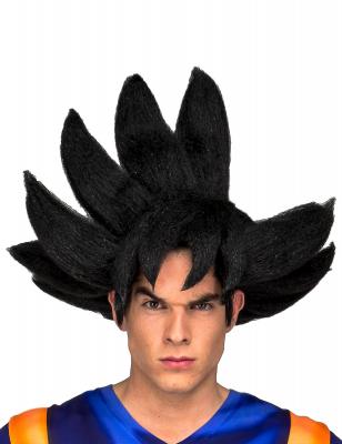 MOM Perruque - Dragon Ball - Goku - Brune avec des m&egrave;ches - Adulte