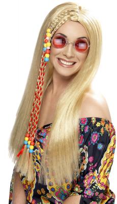 SMIFFYS Perruque hippie blonde femme Taille Unique