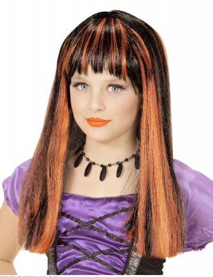 WIDMANN Perruque Sorci&egrave;re Noire et Orange - Enfant