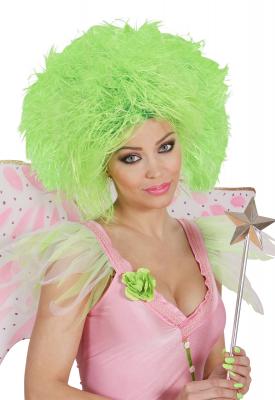 WIDMANN  Perruque Vert fluo, mod&egrave;le F&eacute;e, en sachet