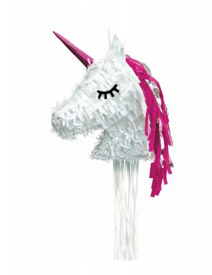 PARTYPRO Pinata licorne blanche et rose - 47 X 32 X 8 CM