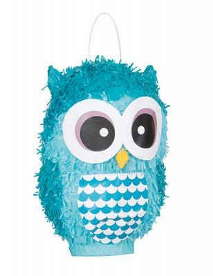 MISTERFIESTA Pinata hibou bleu turqoise  &agrave; casser Bleu Tropical