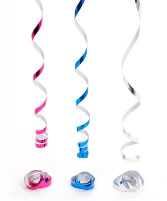 BOLAND Rouleaux Serpentins Couleurs M&eacute;talliques Assorties Disco - 55466