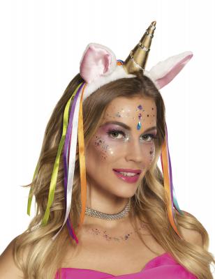 GENERIQUE Serre-t&ecirc;te licorne avec bandes flashy femme