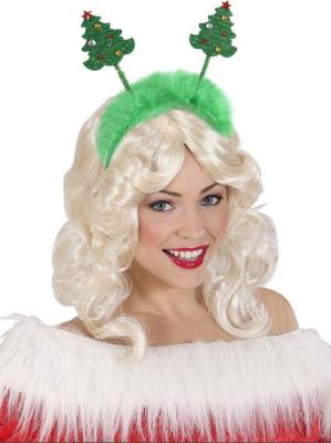 WIDMANN Serre-t&ecirc;te sapins de No&euml;l vert avec fourrure No&euml;l