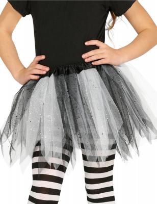 FIESTAS GUIRCA, S.L. Tutu bicolore noir et blanc &agrave; paillettes fille
