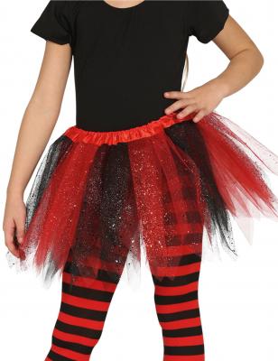 FIESTAS GUIRCA, S.L. Tutu bicolore noir et rouge &agrave; paillettes fille