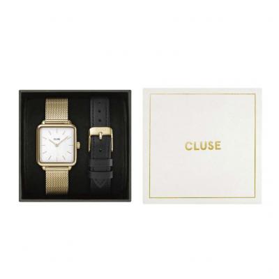 CLUSE Montre Femme Tetragone Blanc CG10318 Jaune 