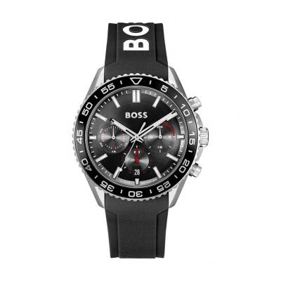 BOSS Montre Homme  Runner - 1514141 Bracelet Silicone Noir
