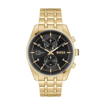 BOSS Montre Homme  Skytraveller - 1514152 Bracelet Acier Dor&eacute;
