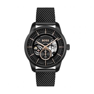 BOSS Montre Homme  Sophio Auto - 1514035 Bracelet Acier Noir