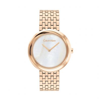 CALVIN KLEIN Montre Femme Twisted Bezel Blanc 25200322